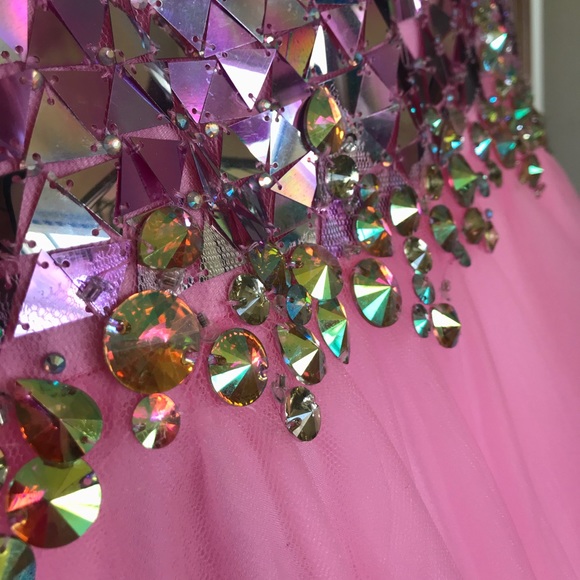 Stacey's Strapless Pink Prom Dress - Picture 5 of 10